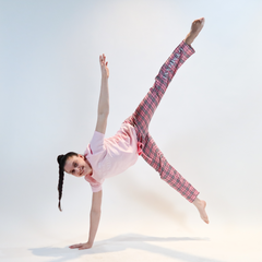 Pink Plaid GYMNAST Flannel Lounge Pants