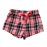 Pink Plaid University of Gymnastics Flannel Shorts