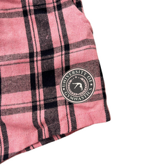 Pink Plaid University of Gymnastics Flannel Shorts