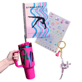 Meet Season Essentials Bundle | Gymnast Tumbler, Mindset & Meet Journal, Keychain