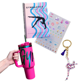 Meet Season Essentials Bundle | Gymnast Tumbler, Mindset & Meet Journal, Keychain