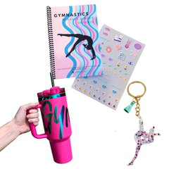 Meet Season Essentials Bundle | Gymnast Tumbler, Mindset & Meet Journal, Keychain