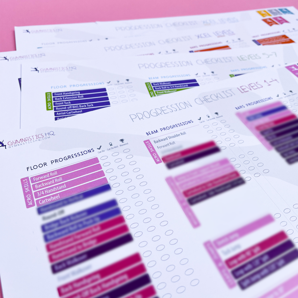 Gymnastics Skills Checklists Bundle