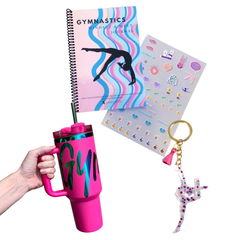 Meet Season Essentials Bundle | Gymnast Tumbler, Mindset & Meet Journal, Keychain