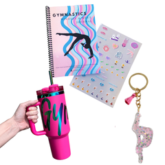 Meet Season Essentials Bundle | Gymnast Tumbler, Mindset & Meet Journal, Keychain