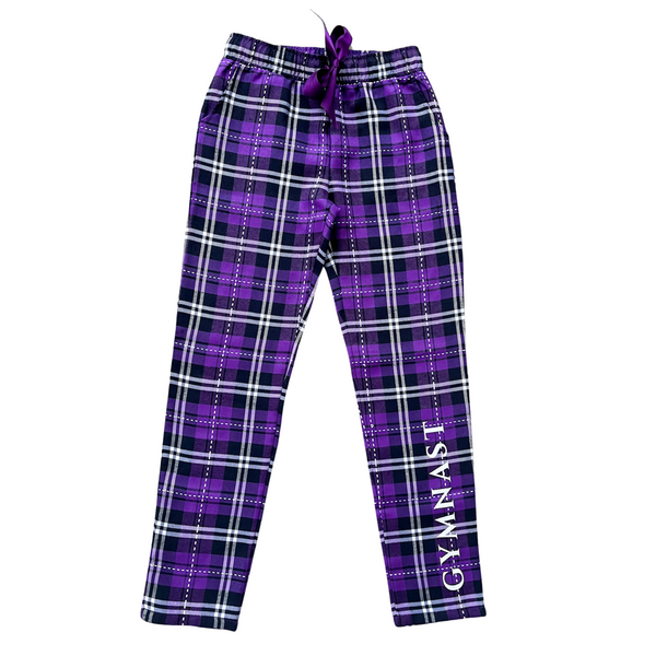 purple plaid dress pants Purple Plaid Pants With Detachable Chain