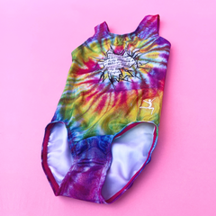 Holographic Tie Dye Burst Gymnastics Leotard