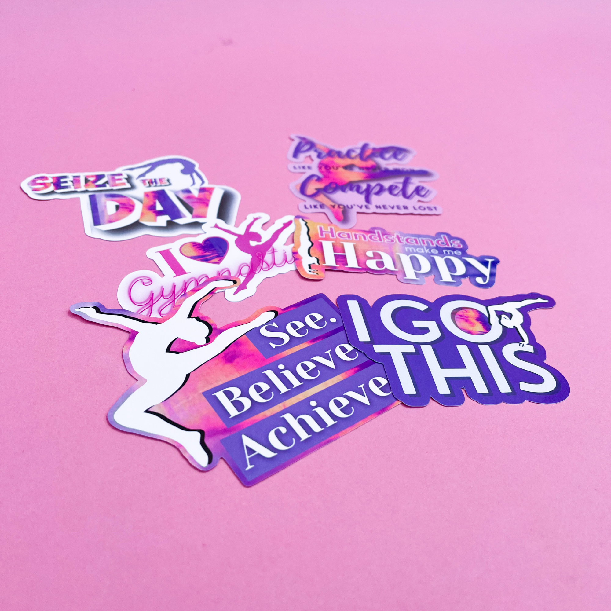 Gymnastics Motivational Stickers Party Favor Bundle