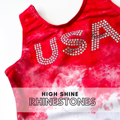 Rhinestone USA Gymnastics Leotard