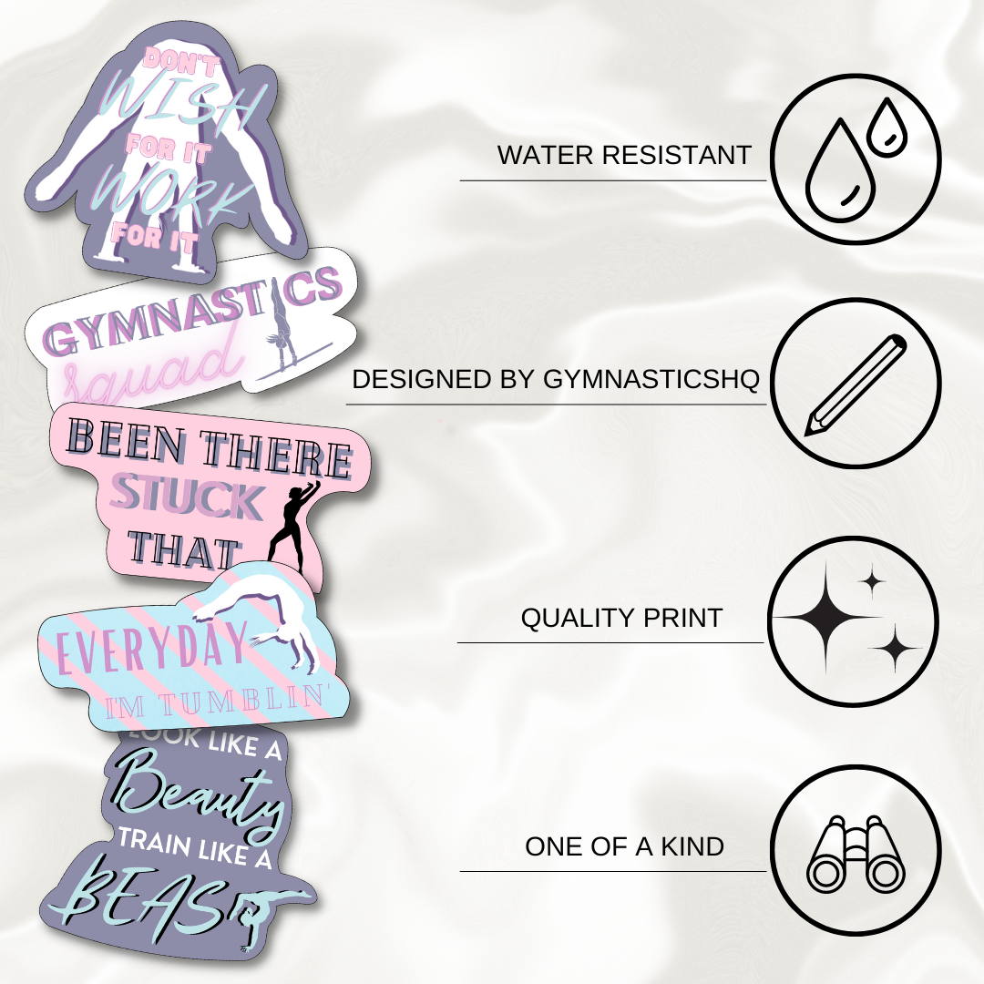 GymnasticsHQ Motivational Gymnastics Stickers