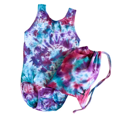 DIY Dark Magenta, Purple & Teal Tie Dye Grip Bag Kit