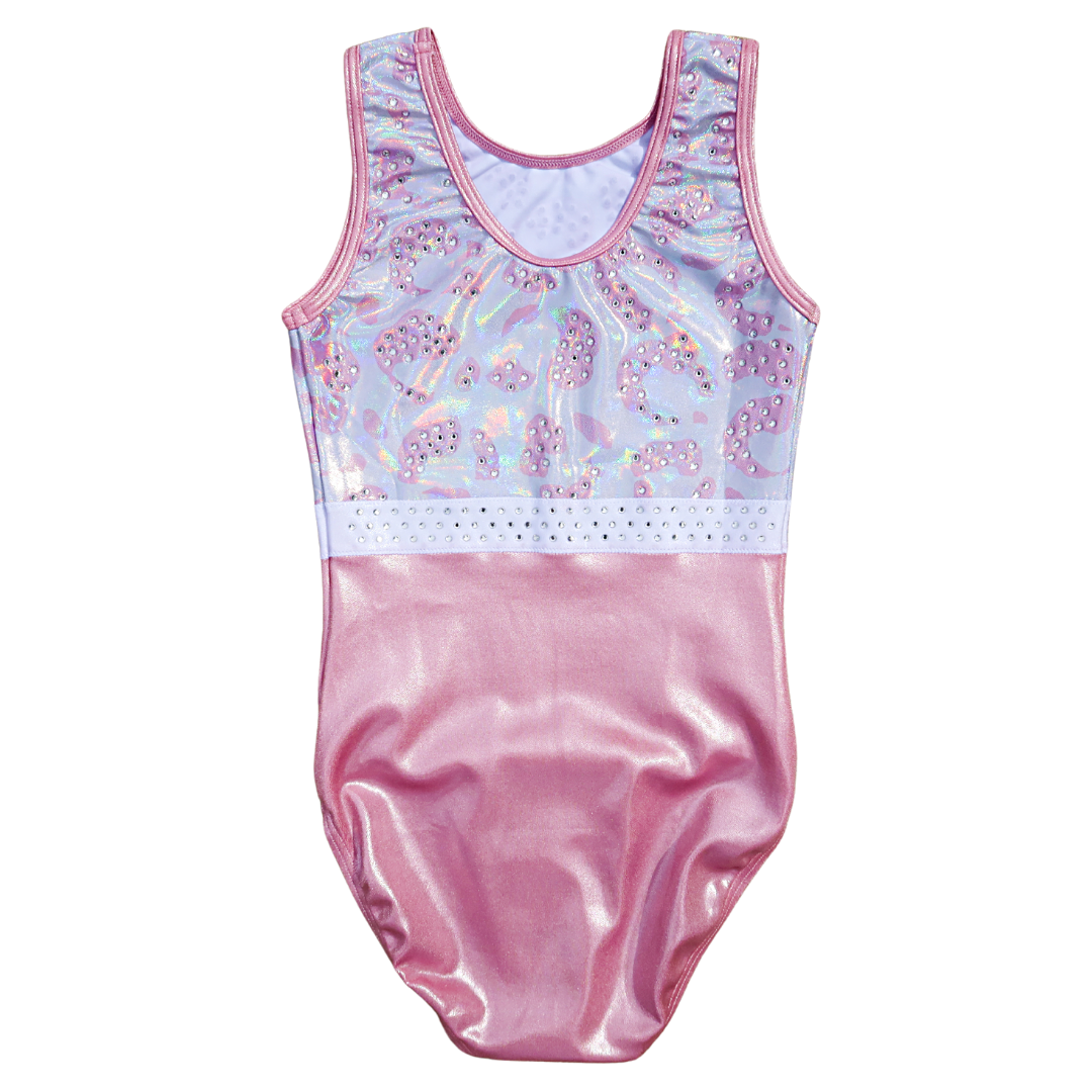 Shimmer Leopard Gymnastics Leotard