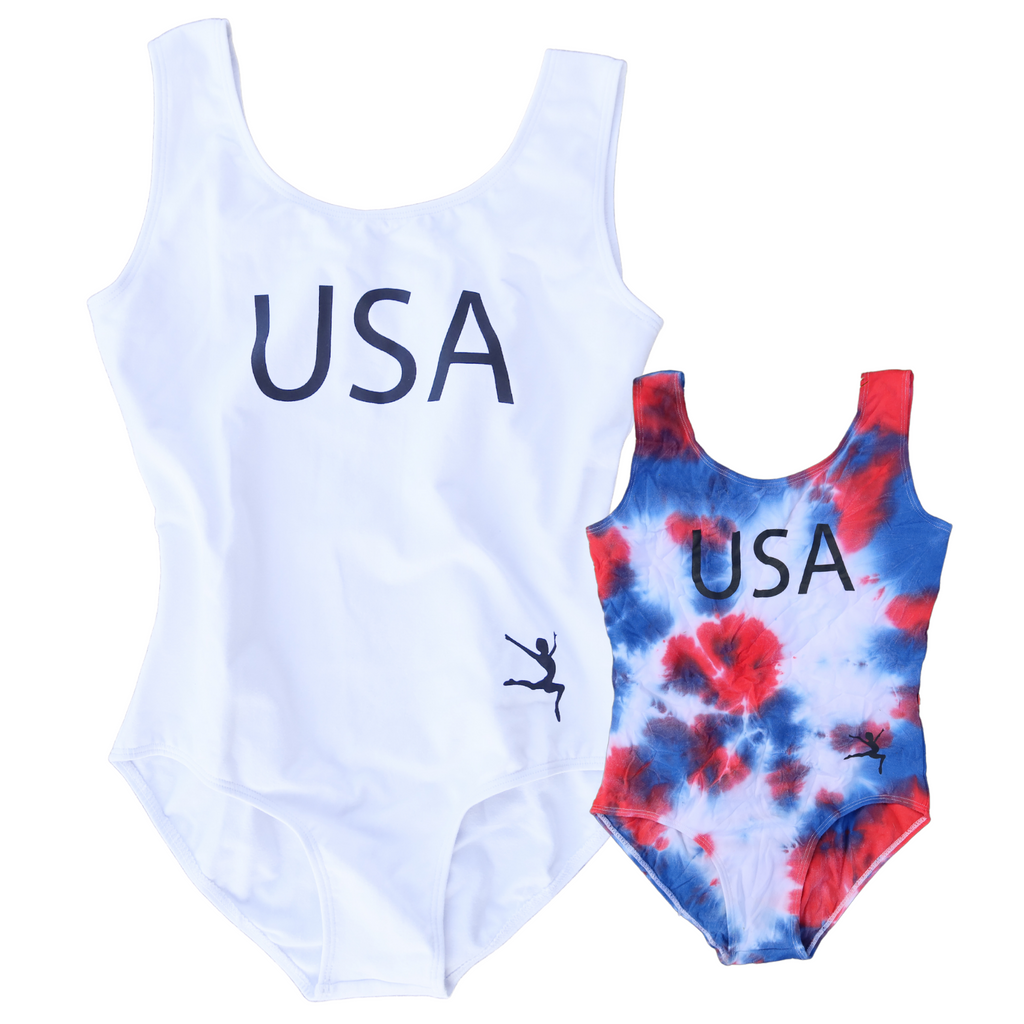 DIY Red & Blue Tie Dye Leotard Kit GymnasticsHQ